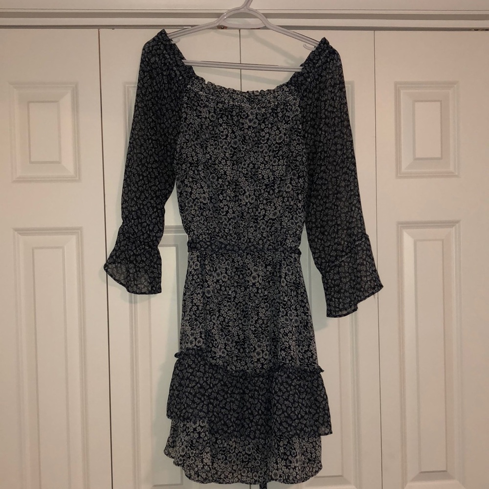 Navy floral loft dress